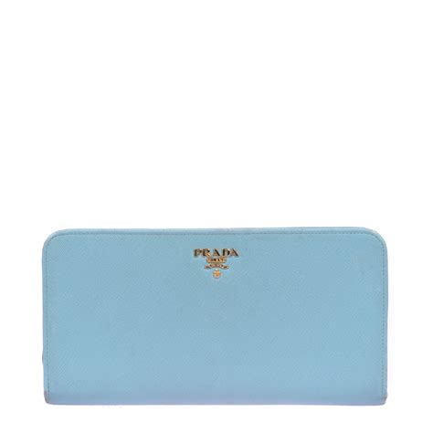 prada wallet light blue|Prada outlet wallet.